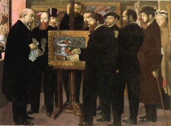 Maurice Denis' 1900 work <i>Homage to Cézanne</i> shows how Denis lauded Cézanne as the prophet of a new classicism.