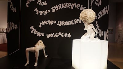 Stanley Kubrick's, <i>A Clockwork Orange</i> (1971). Jones influenced the design for the “human furniture” for the film.