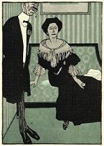 Bruno Paul's illustration (1897-1906) for <i>Simpliccimus</i> creates an ironic but compelling portrait of a bourgeois couple.