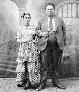 Frida Kahlo and Diego Rivera in 1929