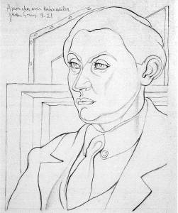 Juan Gris, <i>Portrait of Daniel-Henry Kahnweiler</i> (1921). Pencil on paper. Centre Georges Pompidou, Paris