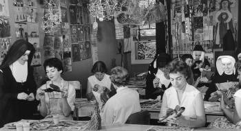 Sister Mary Corita in the classroom (c. 1956)