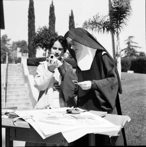 Corita with student (c. 1950s)