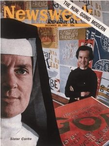 Sister Corita featured on the cover of the Christmas Issue of <i>Newsweek</i> (1967)