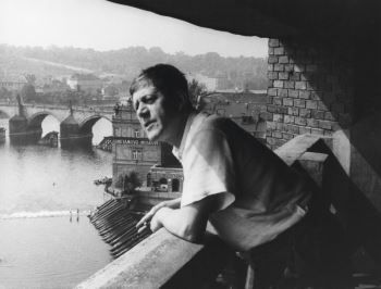Kokoschka in his studio in Prague (1935-36)
