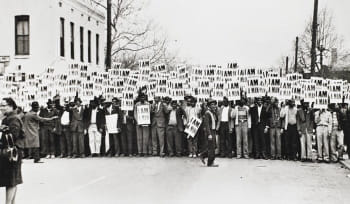 Ernest Withers, <i>I Am A Man (Sanitation Workers Strike, Memphis, 1968)</i>, printed 1993, Gelatin silver print, St. Lawrence University Art Gallery. CC BY-NC-ND 2.0