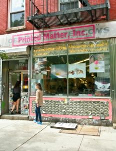 Printed Matter storefront at 195 Tenth Avenue in New York City.