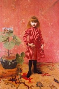 <i>Portrait de Mademoiselle Jeanne Faraill</i> (1896). This early painting shows Maillol's attempts the gain the approval of Paul Gauguin.
