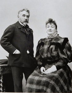 In this photograph, taken on February 25, 1896, Stéphane Mallarmé is standing next to Méry Laurent, his friend and one-time lover.