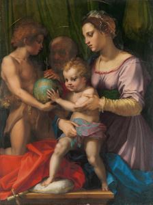 يُظهر أندريا ديل سارتو <i> العائلة المقدسة مع القديس يوحنا المعمدان الصغير </ i> (1528) مجموعة متنوعة من الأوضاع والتشابهات التصويرية التي أثرت على تطور الأسلوب.