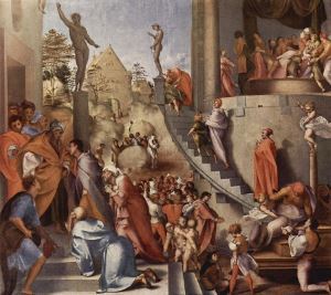 يُظهر <i> جوزيف في مصر </ i> (1515-1518) بونتورمو (1515-1518) الفنان وهو يطور لغته الشخصية ، حيث يقابل العديد من الروايات في مكان غير واقعي ، كما يظهر بشكل خاص في الدرج المنحني الذي يبدو أنه يصعد في الهواء.