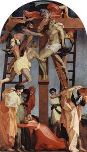 ركز <i> ترسب </ i> (1521) لروسو فيورنتينو على الحركة المحمومة والشعور الشديد عندما تم إنزال المسيح من على الصليب.