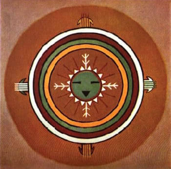A Hopi sand painting from c. 1901-03.