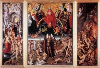 Memling’s <i>Last Judgment</i> (1467–71; Muzeum Narodowe, Gdansk) bears numerous parallels with Rogier van der Weyden’s <i>Beaune Altarpiece</i> (1443–51; Musée de l’Hôtel Dieu, Beaune).
