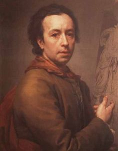 من أجل هذه الصورة الذاتية لعام 1774 ، قام الشاعر توماس دي إيريارت بتأليف نقش لاتيني نصه: "أنتون رافائيل مينج ، أعظم الرسامين ، الذي يستحق أن يرسمه بنفسه ، خلد وجهه بنفس الفرشاة التي اكتسب بها خلوده. شهرة".
