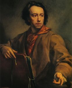 صورة ذاتية من Mengs تعود إلى عام 1773 ، قبل ستة أعوام من وفاته. تم نسخ هذه الصورة بدقة من قبل جوزيبي ماكفرسون كواحدة من سلسلة (224) منمنمات صنعها لهواة جمع الأعمال الفنية والراعي اللورد كوبر.