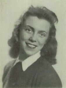 A seventeen year old Joan Mitchell, pictured in 1942