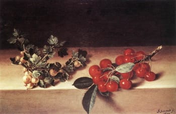 Moillon's stepfather, François Garnier, had a studio in Paris that specialized in still life painting, such as <i>Cherries and Gooseberries on a Table</i> (1644). He taught young Louise to paint after her father passed away.