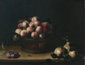 Moillon stopped painting almost entirely after 1640 when she married and began to have children. <i>Basket of Peaches, with Quinces, and Plums</i> is one of just a handful of works she produced later in life.