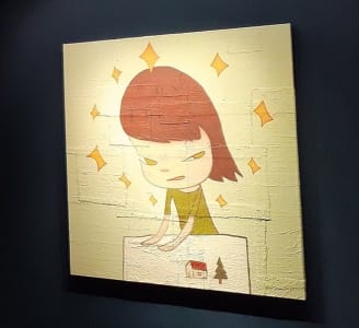 Murakami was the pioneer of the “Superflat” movement, which included other artists like Yoshitomo Nara (whose work Ten Stars (2014) is pictured here). The term “Superflat” refers not only to the flat appearance of the images, but also the flattening of the distinction between fine art and popular culture.