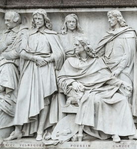 Henry Hugh Armstead, <i>Frieze of Parnassus</i> (detail with Murillo in the middle; completed 1872), Albert Memorial, London