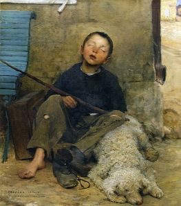 جول باستيان ليباج ، <i> المتسول الصغير نائمًا </ i> (1882)