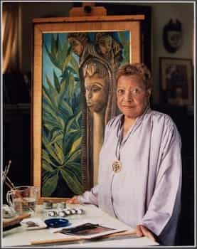 African American artist Loïs Mailou Jones spent much of her life in France and became a key figure in the Negritude art community, producing several paintings that contributed to a romanticized and mythologized view of Africa.