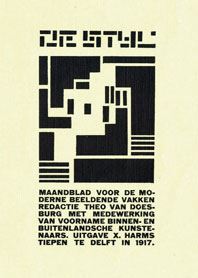 Cover of first issue of De Stijl, Designed by Vilmos Huszár (October, 1917)