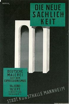 Cover of Gustav Hartlaub's catalogue that introduced the term Neue Sachlichkeit (1925), which garnered much press throughout Germany