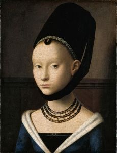 Petrus Christus's <i>Portrait of a Young Girl</i> (c. 1470) was influential for innovatively depicting its subject with a three-dimensional realistic background.