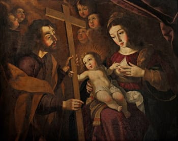 Óbidos's religious works expressed a unique sense of tenderness, as in <i>Holy Family</i> (1664).