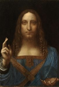 Previously thought to be a copy painted by his school of followers, Salvator Mundi (c.1500) was attributed to Leonardo da Vinci after extensive research and restoration.