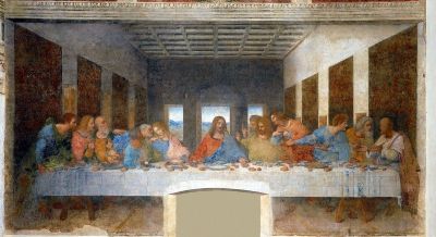 Leonardo da Vinci's iconic The Last Supper (1495-1498), an innovative study of perspective and human interaction.