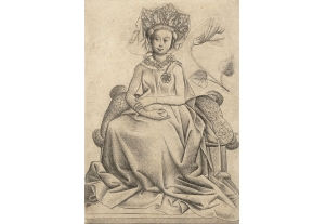 Master of the Playing Card's The Queen of Flowers (c. 1435-40)