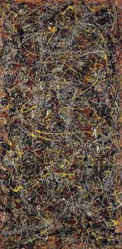 Jackson Pollock's painting <i>No. 5, 1948</i>. Ossorio recalled, “I met [Pollock] just after he had stopped drinking and so I knew him for two years as a teetotaler. I knew and saw most of him when he was not drinking at all”.