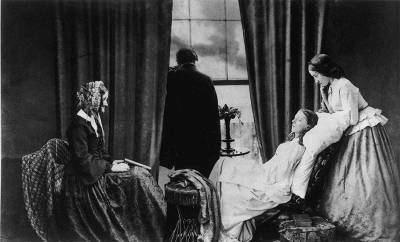 Henry Peach Robinson's <i>Fading Away</i> (1858) was driven by the photographer's desire to follow in the footsteps of the pre-Raphaelite artists.