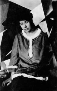 Lyubov Popova in her studio, Moscow, 1919