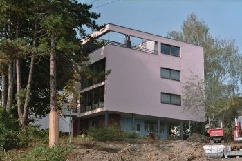 This photograph depicts Le Corbusier's House Citrohan, designed in 1920 and built in 1927.