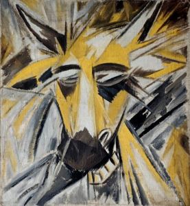 Bull's Head (1913) by Larionov features the rays that gave the movement its name