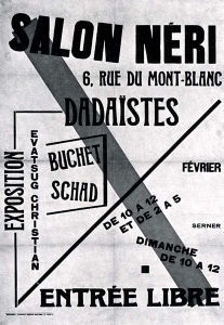Poster for Dada exhibit in Switzerland, February 1920
