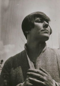 Photograph (gelatin silver print) of Hilla Rebay taken in 1924 by her friend, artist László Moholy-Nagy.