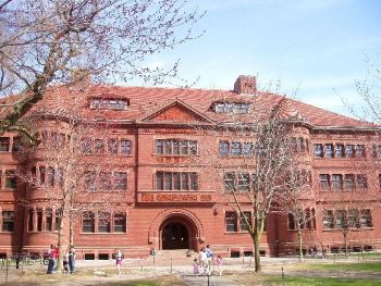 Once a professional architect, Henry Hobson Richardson designed two buildings for his alma mater, Harvard University, including <i>Sever Hall</i>.