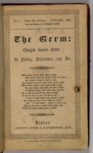 The Germ: Thoughts towards Nature in Poetry, Literature, and Art (January 1850). British Library, London.