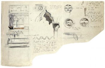 Ruskin carried out a huge amount of research, sketches, drafts and notes for his work <i>The Stones of Venice</i>.
