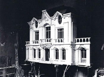 This photograph shows Raymond Duchamps-Villon original model for <i>La Maison Cubiste</i> (<i>Cubist House</i>) (1912), which was installed with life-sized rooms at the 1912 Salon d’Automne.