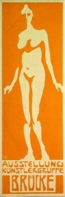 Poster designed by Fritz Bleyl for the first Die Brucke exhibition in 1906.