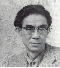 Jirō Yoshihara, painter, educator, curator, and leader of the Gutai Art Association. Nyzam wrote, “Yoshihara [...] was a keen disciple of American post-war art and painted in a manner similar to Abstract Expressionism”.