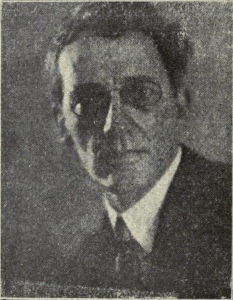 Photograph of John Sloan published in 1921 as part of materials relating to the <i>Eighth Annual Exhibition by the Santa Fe Artists at the Museum of New Mexico, September 1921</i>.