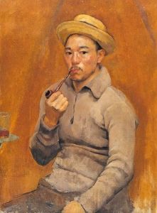 Yamamoto Kanae's <i>Self-Portrait</i> (1915) exemplifies his approach to Yōga, or Western style, painting.