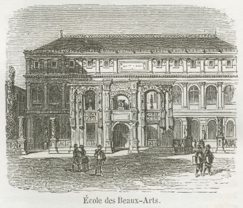 Engraving of École des Beaux Arts (1855)